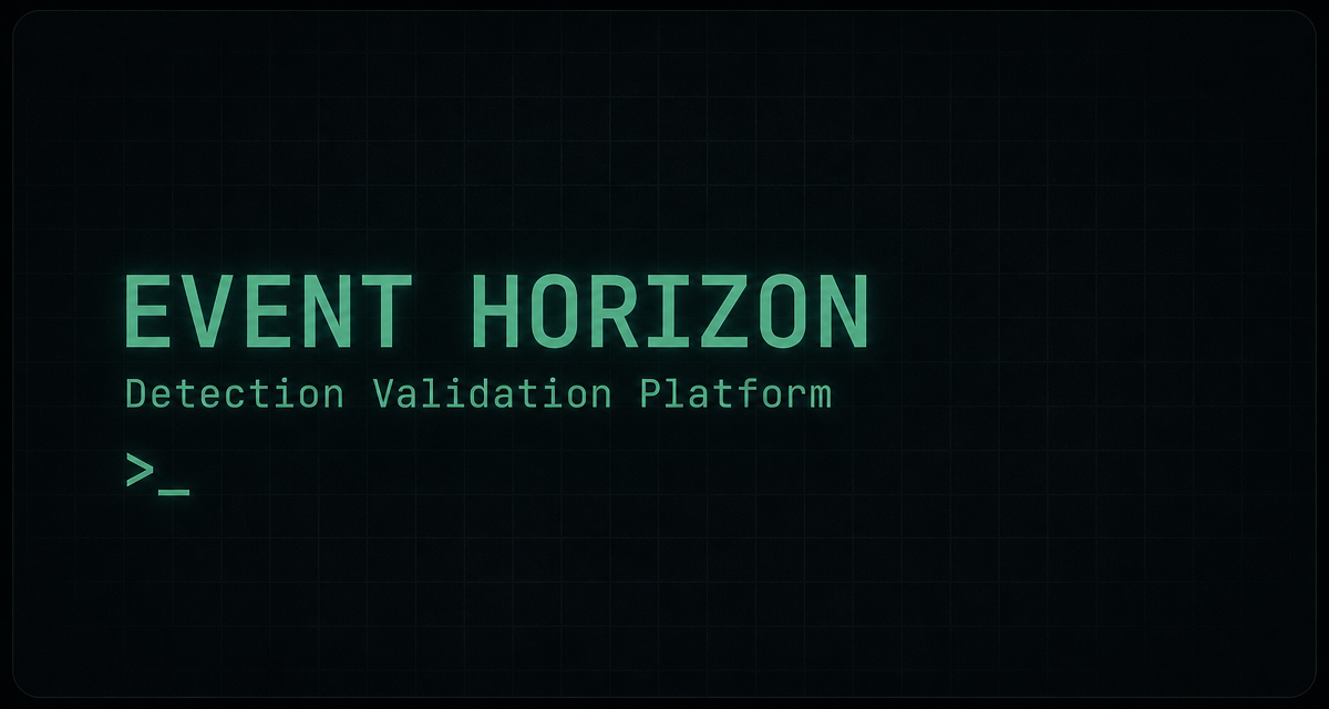 Event Horizon detection validation platform demo